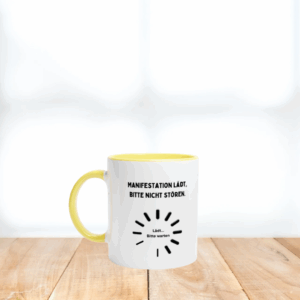 Weiße Keramiktasse 11oz mit Farbe an der Innenseite Keramikgelb